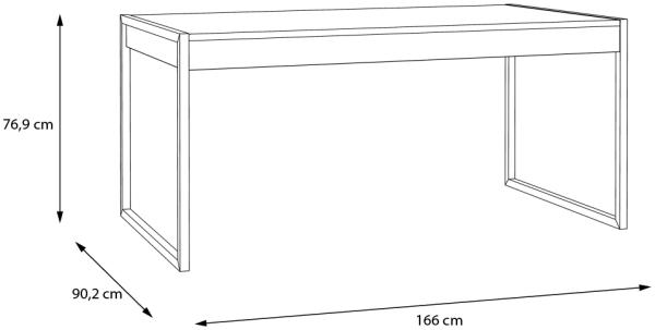 Esstisch >Hialeah< in Riviera Eiche - 166x76,9x90,2cm (BxHxT) Bild 8