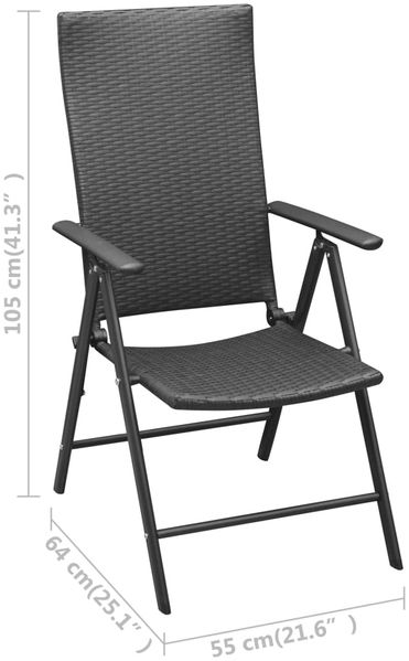 vidaXL 7-tlg. Garten-Essgruppe Schwarz und Braun 3060055 Bild 11