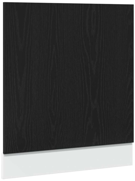 vidaXL Geschirrspülerblende Lyon Schwarz Eichen-Optik 60x1,5x67 cm 863151