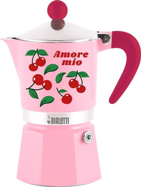 Bialetti Espressokocher Rainbow Mercato Della Frutta 3 Tassen, Cherries