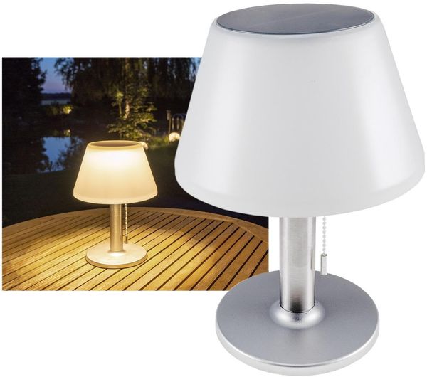 Solar LED Akku-TischleuchteØxH 28x20cm, 100/50lm, 20lm, IP44