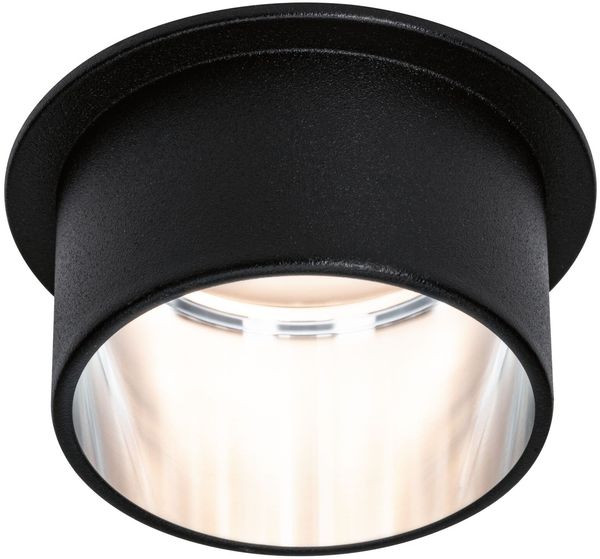 Paulmann No. 93382 LED Einbauleuchte Gil 6W IP44 2700K Schwarz Eisen 3-Stufen dimmbar