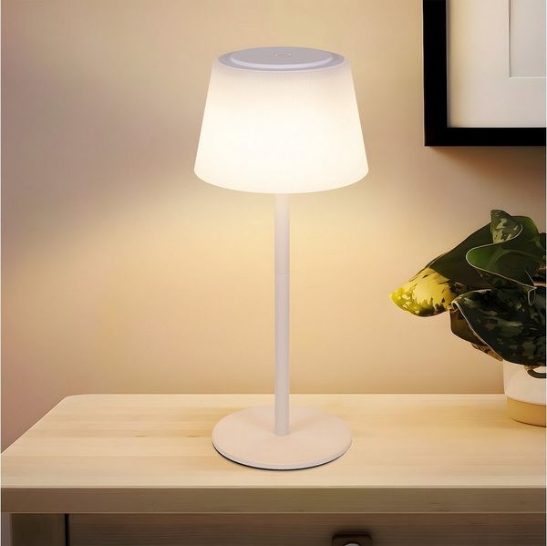 ZMH LED Tischleuchte Touch-Dimmer Tischlampen Modern 3600mhA Akku kabellos für Wohnzimmer, Augenschutz, Einfache Installtion, LED fest integriert, 3000-5000K, Kabellos Nachttischlampe mit USB Aufladbar