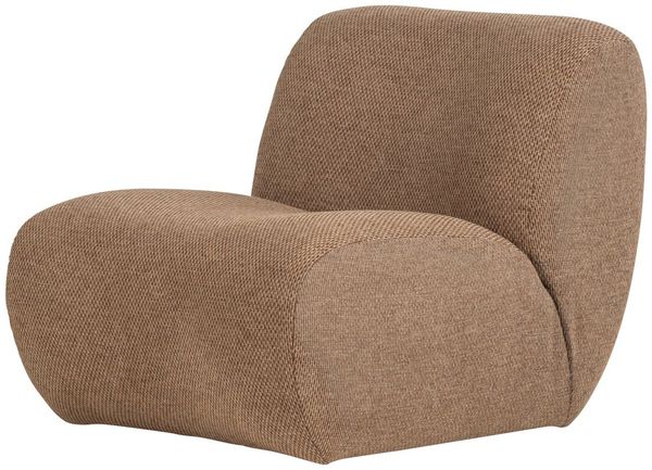 Sessel Nomu - Chenille-Stoff Hellbraun
