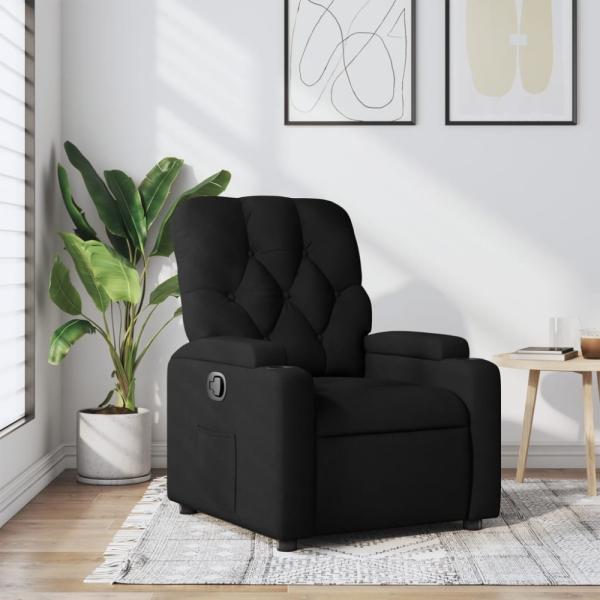 vidaXL Relaxsessel Schwarz Stoff 372481