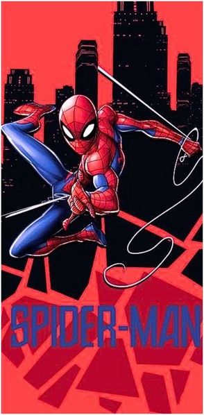 Spiderman Badetuch Marvel, Baumwolle, Kinder Strandtuch 70 x 140 cm