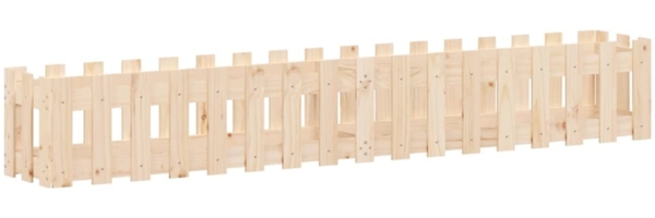 vidaXL Hochbeet Lattenzaun-Design 200x30x30 cm Massivholz Kiefer 832502