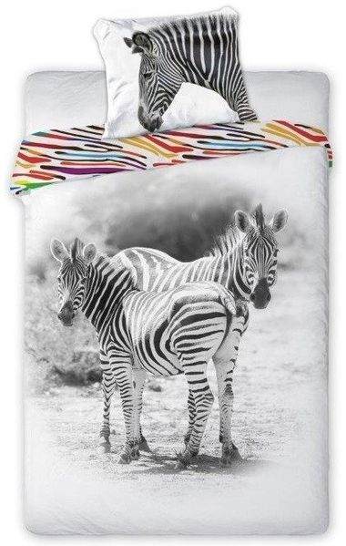 Bettwäsche Zebra 140x200 cm - 100 % Baumwolle