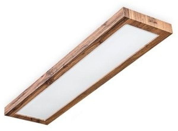 hofstein Deckenleuchte dimmbares Deckenpanel aus Metall/MDF in Schwarz/Holzoptik, LED wechselbar, 2700-6500 Kelvin, skandinavisches Design, mit Fernbedienung, 24 W, 250-2500 Lumen, CCT Bild 6
