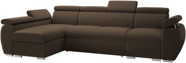 Ecksofa Boston LCP mit 2 Bettkästen und Schlaffunktion (Farbe: Paros 4, Seite: Links LCP+2R+1P(65))