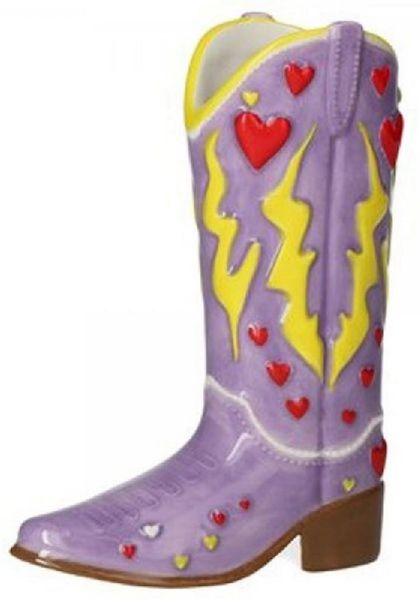 Giftcompany Dekovase Mignon Vase Cowboystiefel lila 15cm (Dekovase)