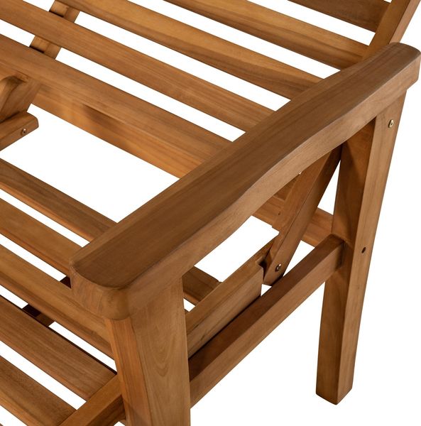 Teakbank PETER mit Liegefunktion - 150 x 78 x 111 cm, Teakholz, Teak | Gartenbank Holzbank Outdoor-Bank Bild 7
