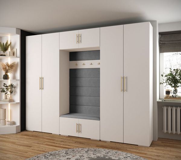 ABIKS MÖBEL Kompaktgarderobe INOVA 3 SATZ 9 Möbelset, Garderobe mit Kleiderstange und Regalen