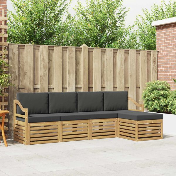 vidaXL Outdoor-Sofagarnitur 5 pcs Weiß und Anthrazit 3391692
