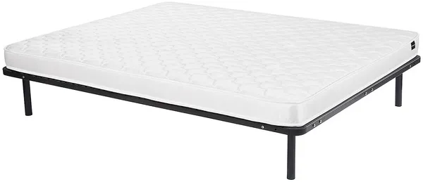 Vente-unique - DANAE Mattress and bed base set MetallStoff Schwarz - B 138 cm3,8 cm140 cm x H 25 cm5 cm15 cm x L 188 cm190 cm3,8 cm