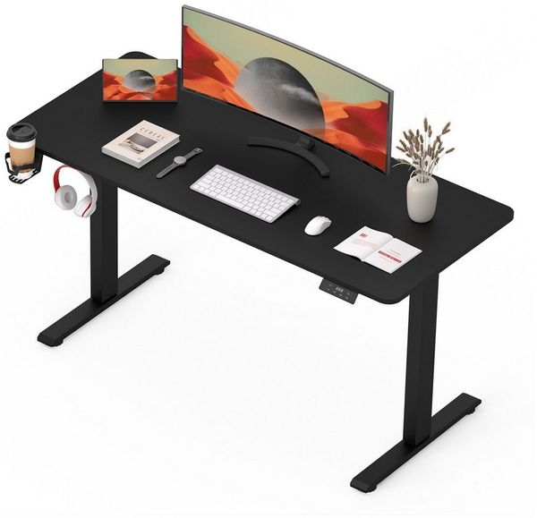 SANODESK Schreibtisch Elektrisch höhenverstellbarer Schreibtisch (2-Fach-Teleskop mit Memory-Steuerung), schnelle Montage, verschiedene Größen zur Auswahl