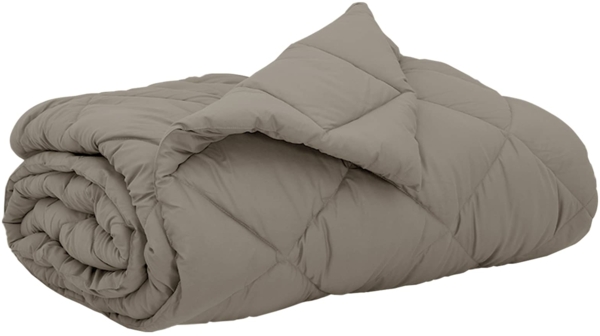 vidaXL Sommerdecke Hellgrau 240x200 cm Mikrofaser 42025504