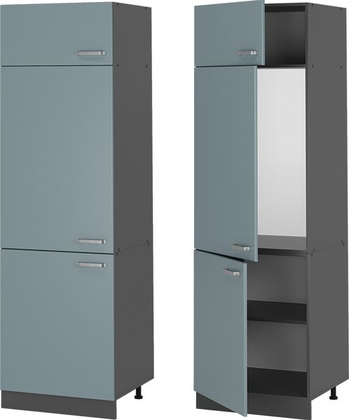 Kühlumbauschrank R-Line Blau-Grau 60 cm Vicco Bild 5