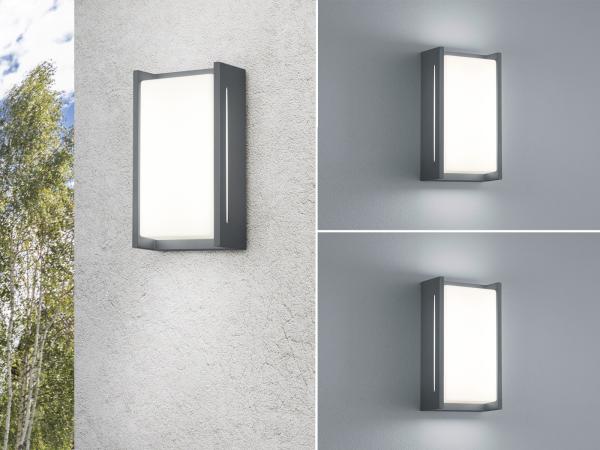 Modernes LED Außenwandleuchten 2er SET aus Aluminium in Anthrazit, IP54