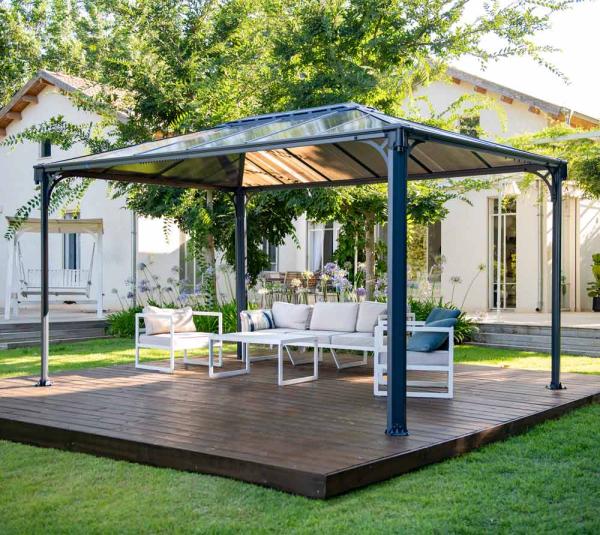 Palram - Canopia Aluminium Pavillon Martinique 4300 | Anthrazit | 295x430x276 cm