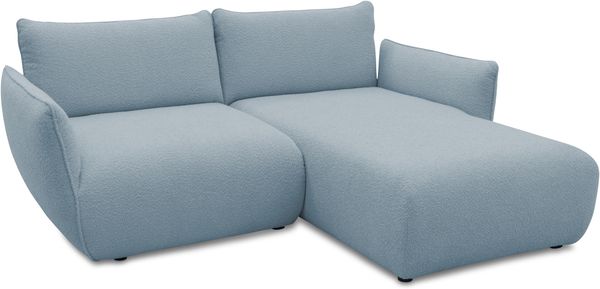 DOMO. collection Ecksofa 800 022, kleines Modulsofa in L-Form mit Taschenfederkern und attraktiver Biese-Naht, Sofa, Polsterecke, Eckcouch 194 x 168 x 79 cm (BxTxH), hellblau Bild 2