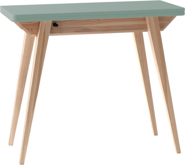 Ragaba Tischkonsole, MDF & Massives Eschenholz, 90 x 45 x 76 cm, Salbei Grün