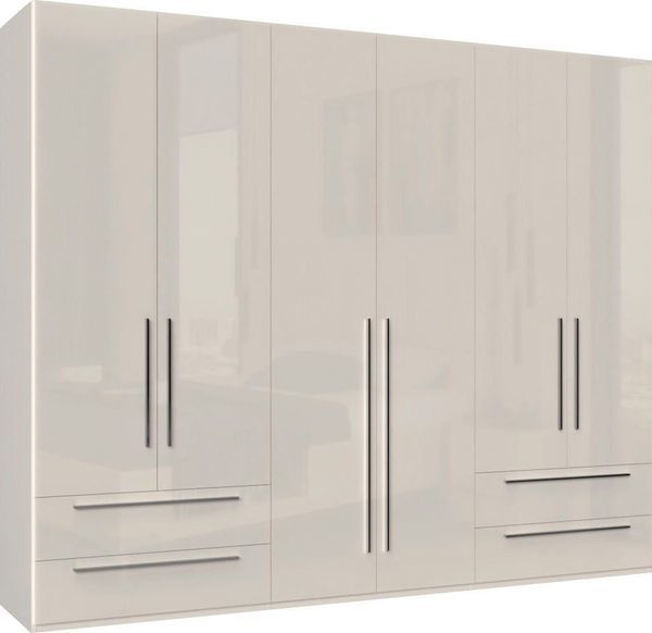 Places of Style Kleiderschrank Piano beige, UV lackiert hochglänzend, Soft-Close Funktion in vielen Breiten