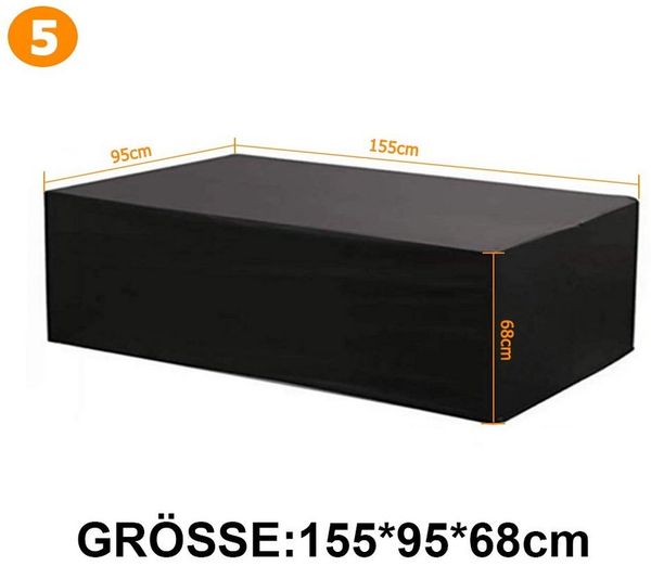 BTTO Gartenmöbel-Schutzhülle Gartenmöbel-Schutzhülle Gartenmöbel-Abdeckung L-Form, Regenfeste,UV-Schutz,Winddicht