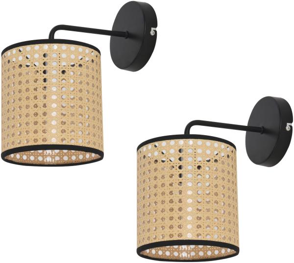 Wandleuchte Southend 2er Set Rattan-Optik [lux. pro]