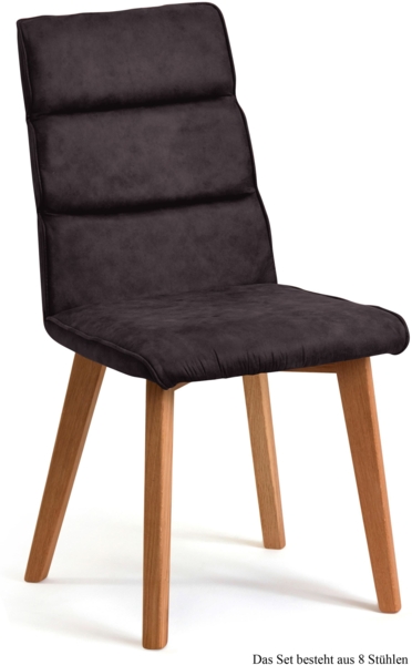 Esszimmerstuhl (8er-Set) Darell 47x92x60 Eiche geölt/Espresso
