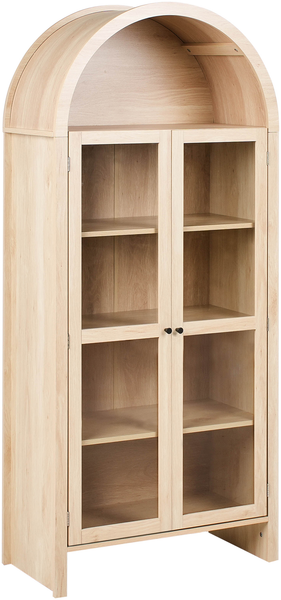 Vitrine mit Glastüren GLENWOOD 79 cm Hellbraun