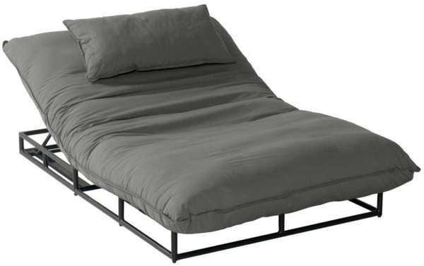 Hartman Gartenliege Emma, Loungebed, 1 St, Sonnenliege, Daybed, Aluminium schwarz, Outdoor-Stoff Sunbrella®