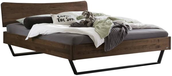 Hasena Lounge Tresali 180x210 Nussbaum, geölt - Fusshöhe 25 cm Massivholzbett