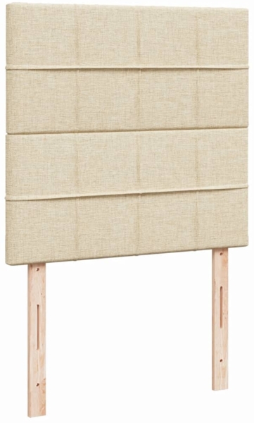 vidaXL Boxspringbett mit Matratze Creme 80x200 cm Stoff 3293412 Bild 8