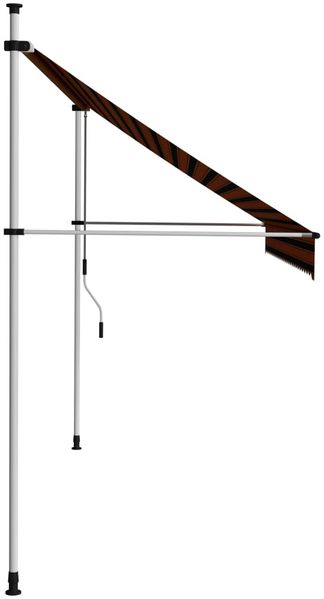 vidaXL Einziehbare Markise Handbetrieben 300 cm Orange und Braun 145838 Bild 3