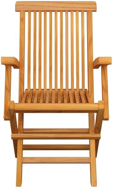 vidaXL Gartenstühle mit Cremeweißen Kissen 3 Stk. Massivholz Teak 3062531 Bild 10