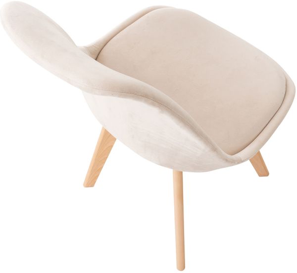 4er Set Stuhl Linares Samt, Creme Bild 5