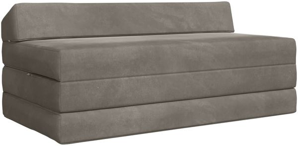 vidaXL Klappsofa Bett Hellgrau 120 x 60 x 49 cm Stoff 900041