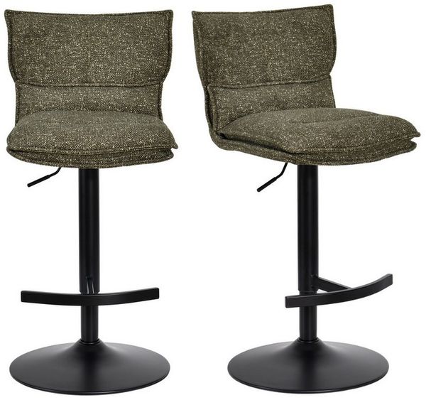 Duhome Barhocker (5501A1), 2er Set, Barstuhl Drehbar aus Bouclé