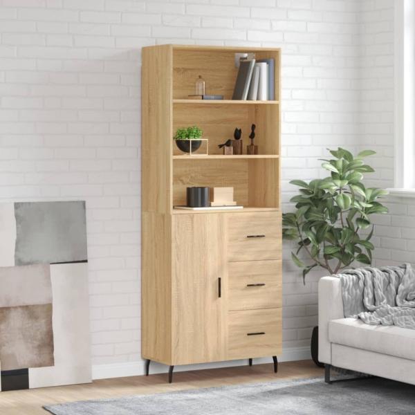 vidaXL Highboard Sonoma-Eiche 69,5x34x180 cm Holzwerkstoff 3189464 Bild 1