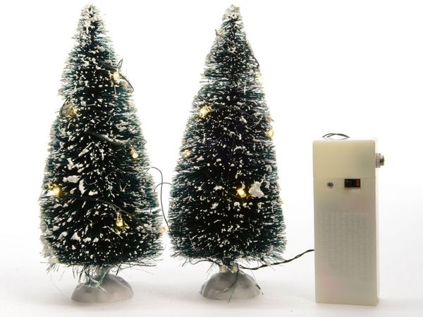 Lumineo LED Baum LED Baum polyresin Baum Indoor L. 6.3cm B. 6.3cm H. 15cm grün/warmes weiß