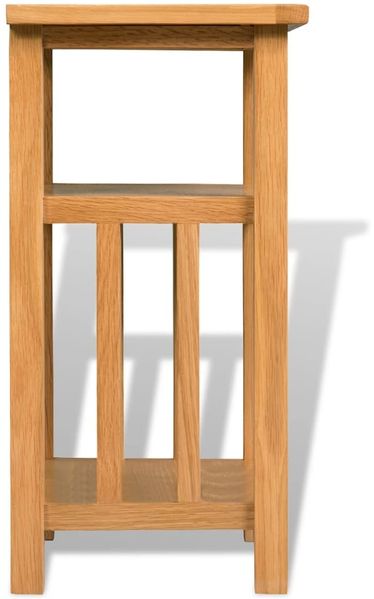 vidaXL Beistelltisch mit Zeitungsablage 27x35x55 cm Massivholz Eiche 244211 Bild 4