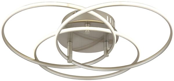 LED Deckenleuchte, Alu, silber, neutralweiß, D 45,6 cm