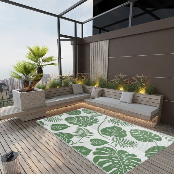 vidaXL Outdoor-Teppich ARAKIL Grün 120x180 cm PP 316935