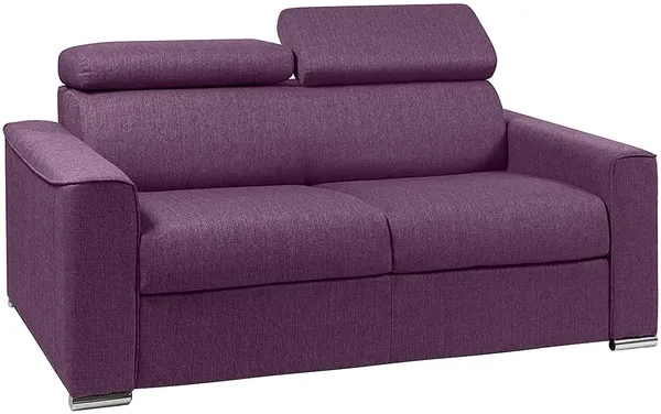 Vente-unique - VIZIR Sofa Stoff Violett - B 223 cm94 cm x H 110 cm95 cm x L 176 cm