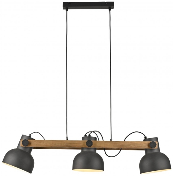 JUST LIGHT 15743-18 CUP 2.0 Pendelleuchte 3-flammig schwarz Holz E27