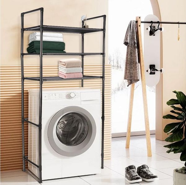 JEOBEST Badregal Toilettenregal, 3-stöckiges Badregal, 1-tlg, Modernes Design, Platzsparend 155 x 72 x 25 cm