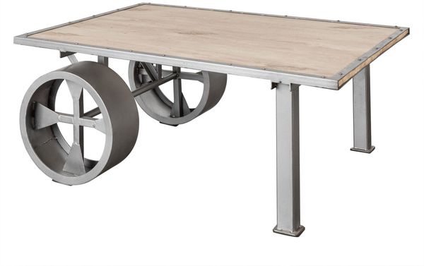 Couchtisch Mango 110x80x43 whitewash lackiert Railway #333