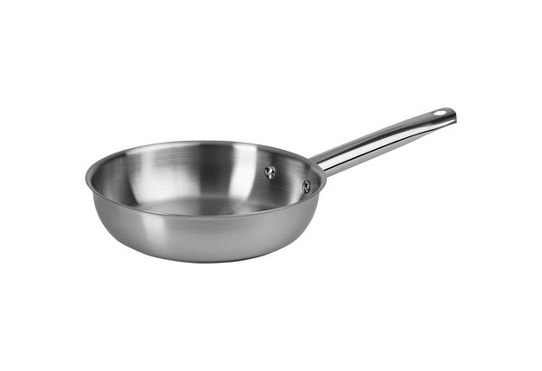 ONVAYA® Edelstahlpfanne 20 cm | Bratpfanne | ohne Beschichtung | Induktion & backofengeeignet