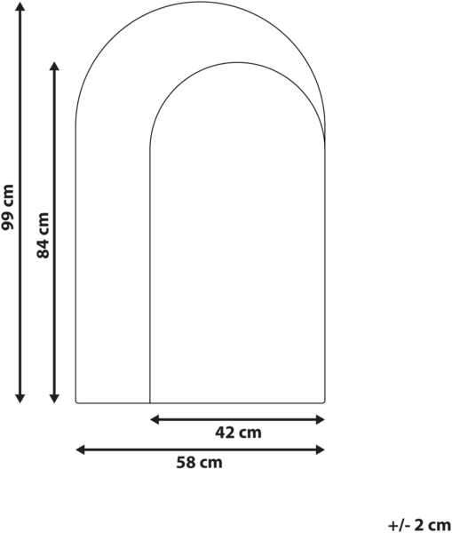 Wandspiegel PIGNY 58 cm 99 cm Braun Bild 2